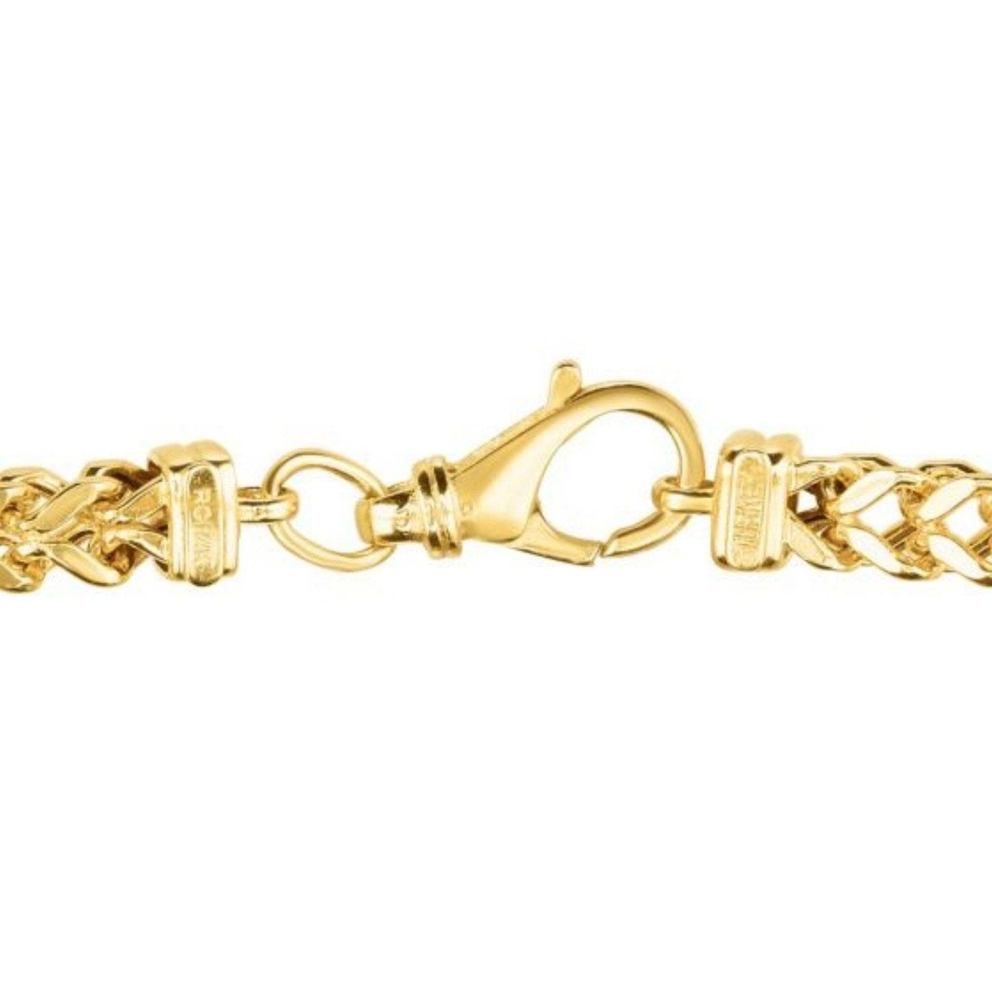 14k Yellow Gold Square Franco Bracelet (4.40 mm)