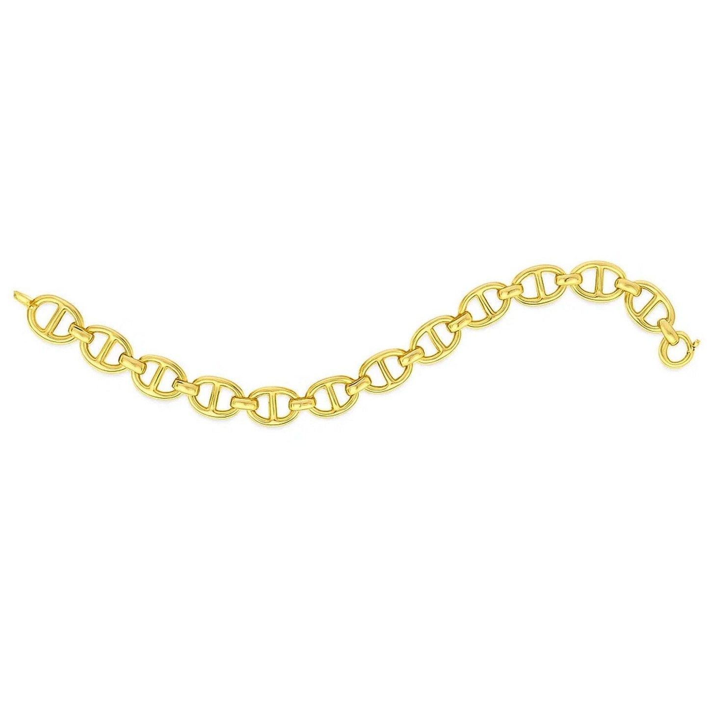 14k Yellow Gold High Polish Mariner Link Bracelet (8.80 mm)