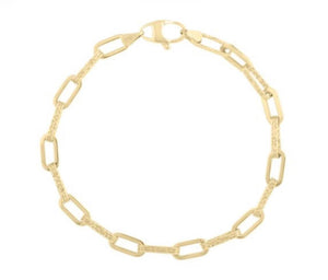 14K 4mm DiamantÃ© Paperclip Chain