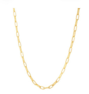 14K 4mm DiamantÃ© Paperclip Chain