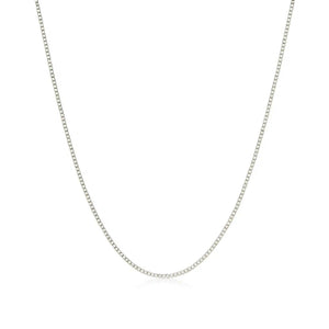 14k White Gold Classic Box Chain (0.68 mm)
