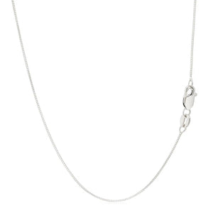 14k White Gold Classic Box Chain (0.68 mm)