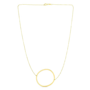 14K Yellow Gold Yours Truly Large Initial O Necklace