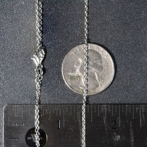 18k White Gold Round Cable Chain (1.50 mm)