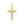 14k Two Tone Gold Cross Pendant
