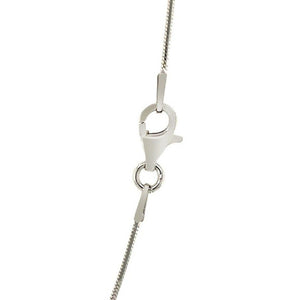 Sterling Silver Rhodium Plated Octagonal Snake Chain (0.90 mm)