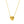 Small Puffed Heart Necklace in 14K Yellow Gold