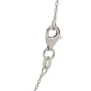 14k White Diamond Cut Cable Link Chain (0.87 mm)