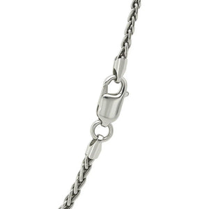 Sterling Silver Rhodium Plated Wheat Chain (2.20 mm)