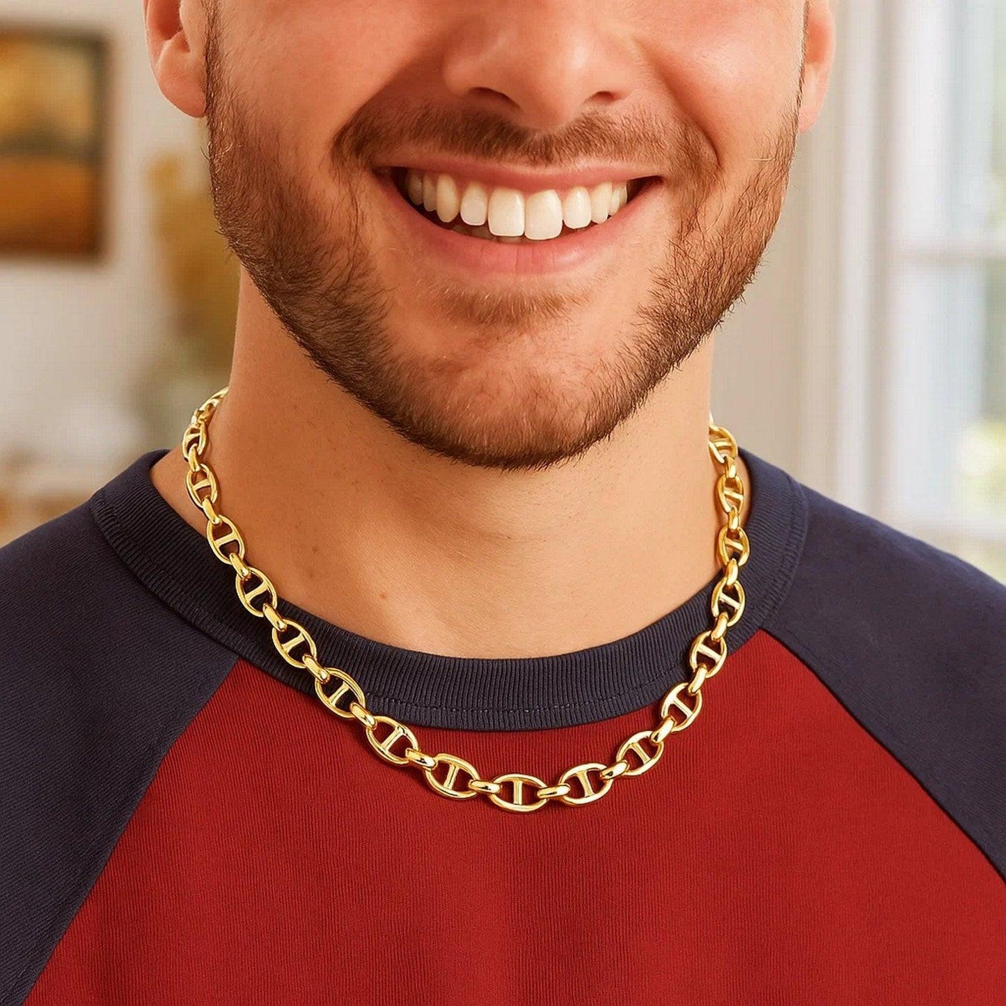 14k Yellow Gold High Polish Mariner Link Chain (8.80 mm)