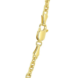 14k Yellow Gold Diamond Cut Cable Link Chain (3.70 mm)