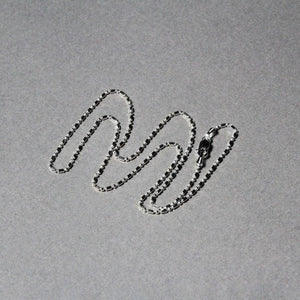 14k White Gold Diamond-Cut Alternating Bead Chain (1.10 mm)