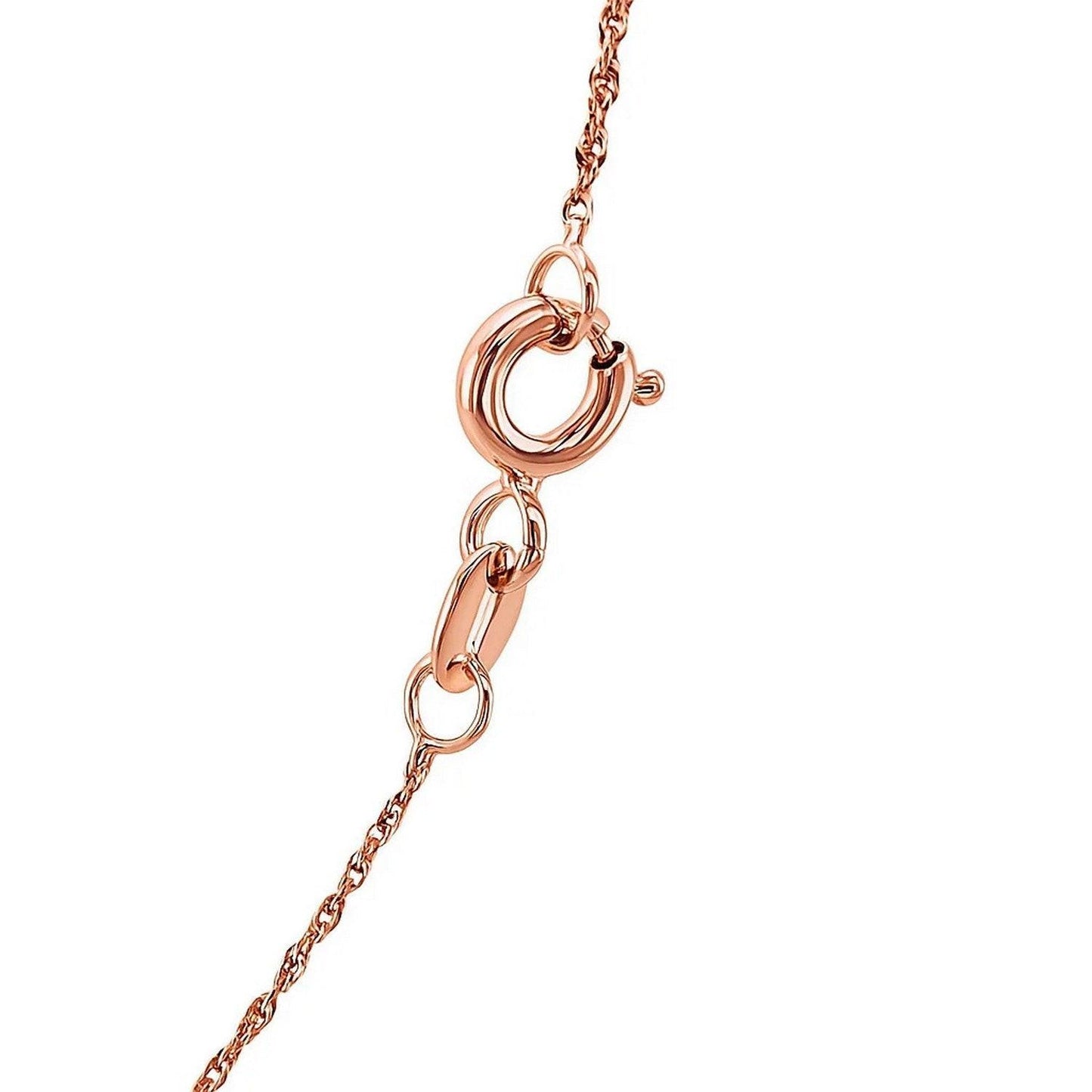 14k Rose Gold Singapore Chain (1.10 mm)