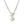 Sterling Silver Rhodium Plated Rolo Chain Necklace with a Heart Toggle Charm