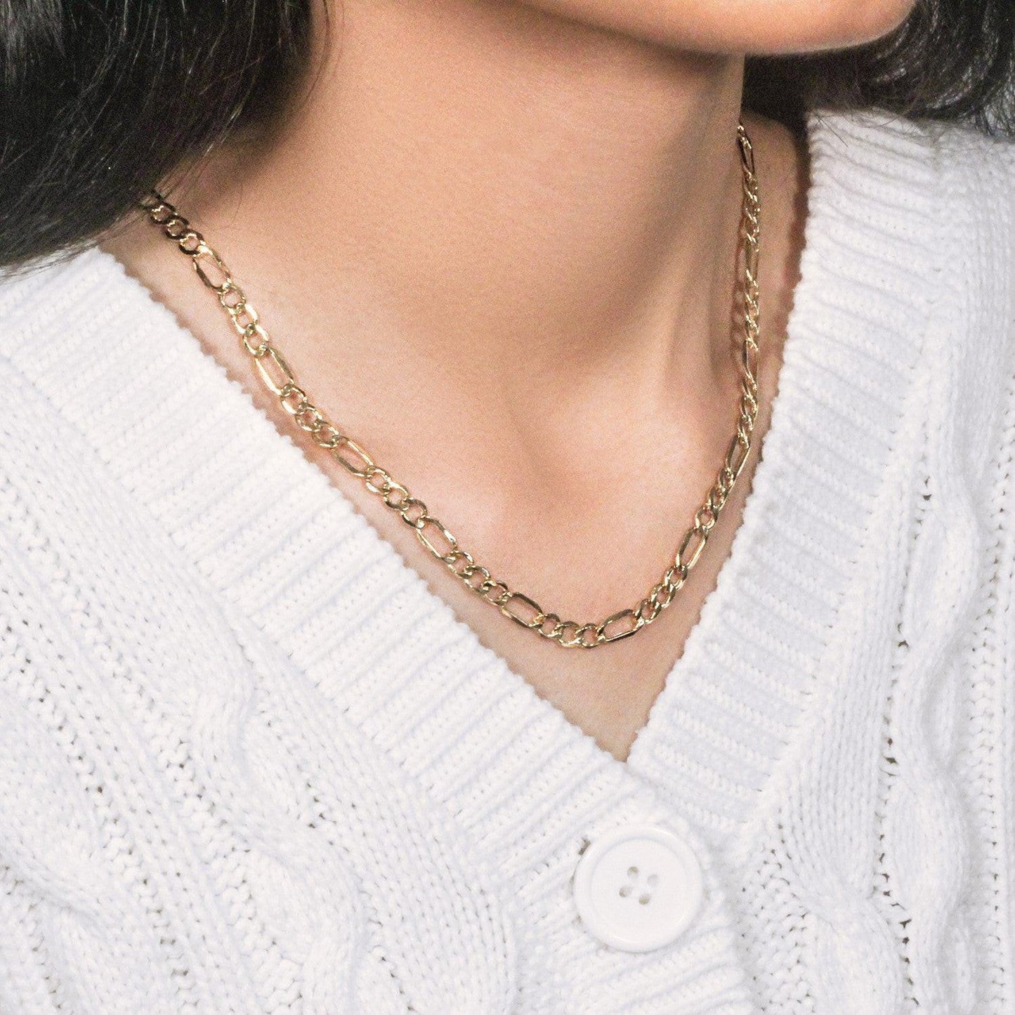 14k Yellow Gold Lite Figaro Chain (5.60 mm)