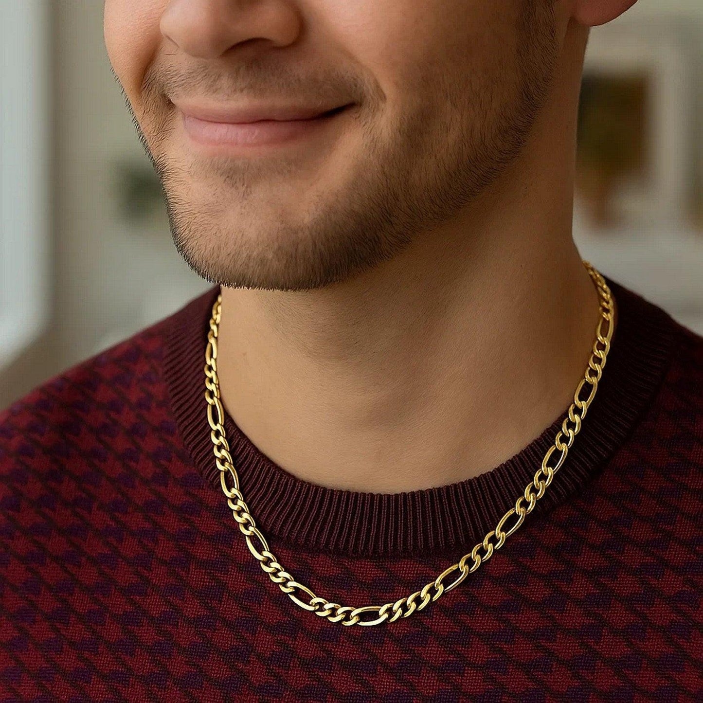 14k Yellow Gold Lite Figaro Chain (5.60 mm)