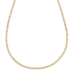 14K Tri Color Gold Pave Valentino Chain (2.00 mm)