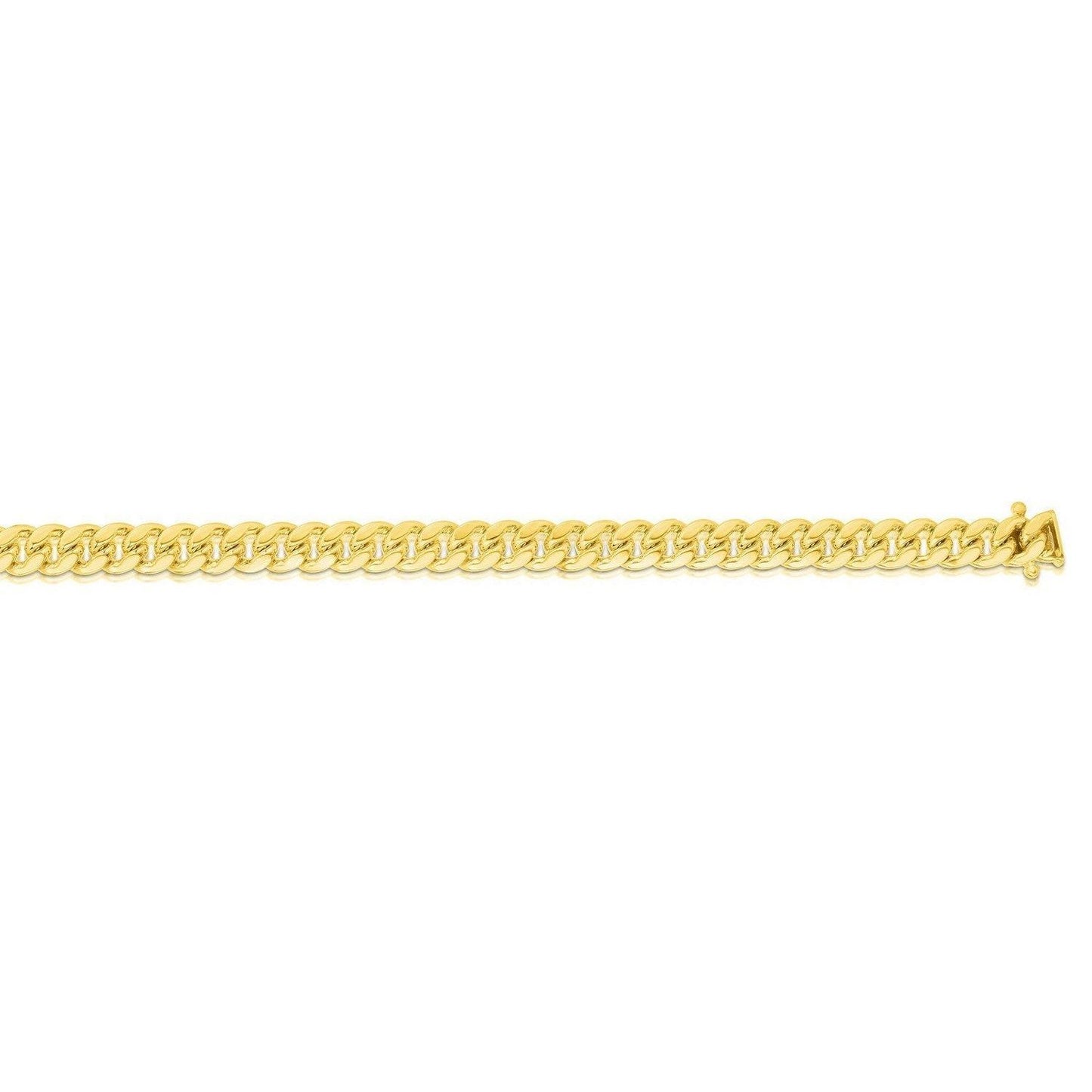 14k Yellow Gold Classic Miami Cuban Solid Bracelet (5.00 mm)