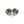 14k White Gold 8.0mm Round Black CZ Stud Earrings