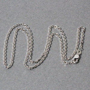14k White Gold Diamond Cut Cable Link Chain (1.9 mm)