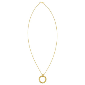 14K Yellow Gold Interlocking Medium Trinity Necklace