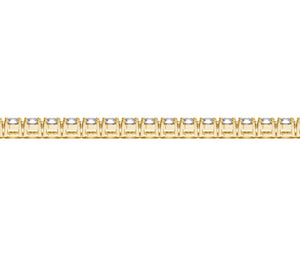 Lab Grown Round Diamond Tennis Bracelet in 14k Yellow Gold(10 cctw F/G  VS2/SI1)