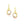 14k Tri-Color Gold Open Entwined Ring Earrings