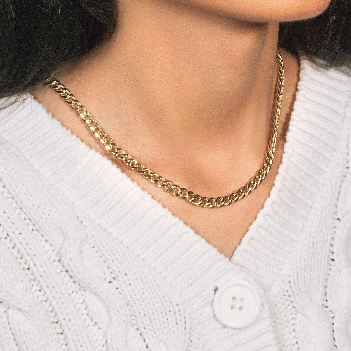 5.5mm 10k Yellow Gold Light Miami Cuban Chain