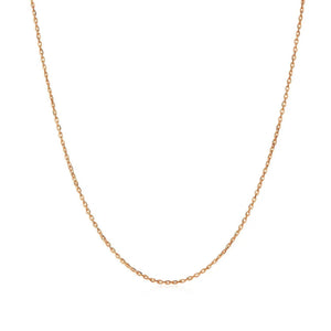 14k Pink Gold Diamond Cut Cable Link Chain (0.87 mm)