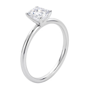 1 1/2 Carat Emerald Lab Grown IGI G/VS1 Diamond Solitaire Ring in 14K White Gold