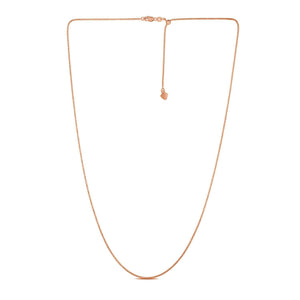 14k Rose Gold Adjustable Popcorn Chain (1.30 mm)