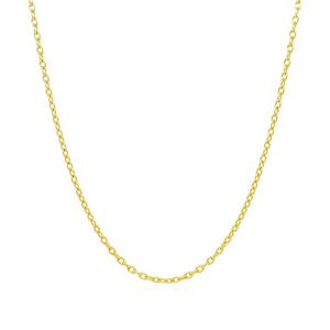 14k Yellow Gold Oval Cable Link Chain (1.50 mm)
