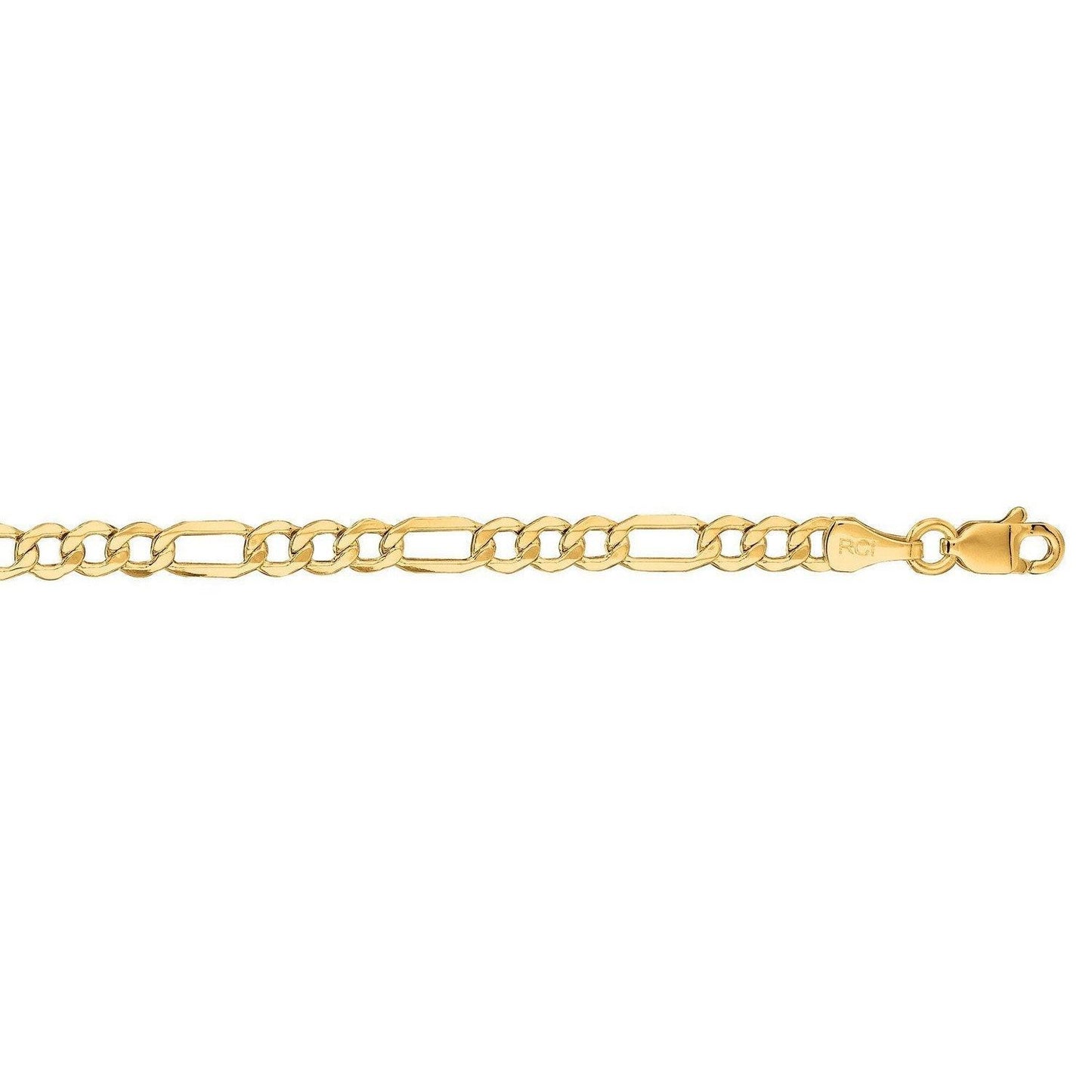 14k Yellow Gold Lite Figaro Chain (3.70 mm)