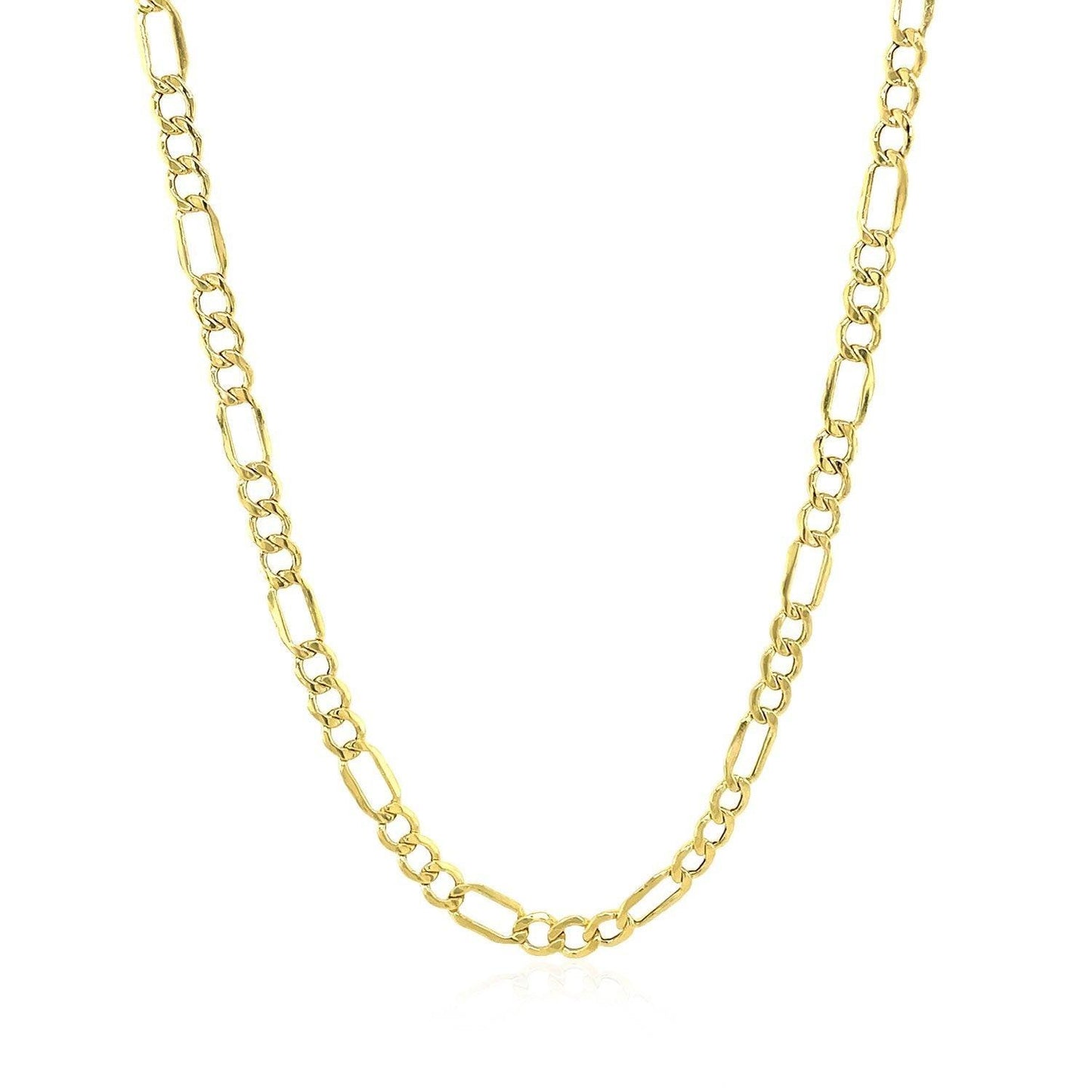 14k Yellow Gold Lite Figaro Chain (3.70 mm)