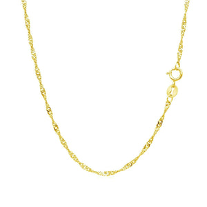 10k Yellow Gold Singapore Chain (1.50 mm)