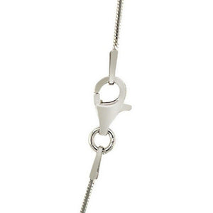 Rhodium Plated Sterling Silver Snake Style Chain (1.20 mm)