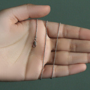 14k White Gold Diamond-Cut Bead Chain (1.10 mm)