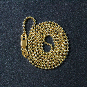 18k Yellow Gold Bead Chain 1.5mm (1.50 mm)