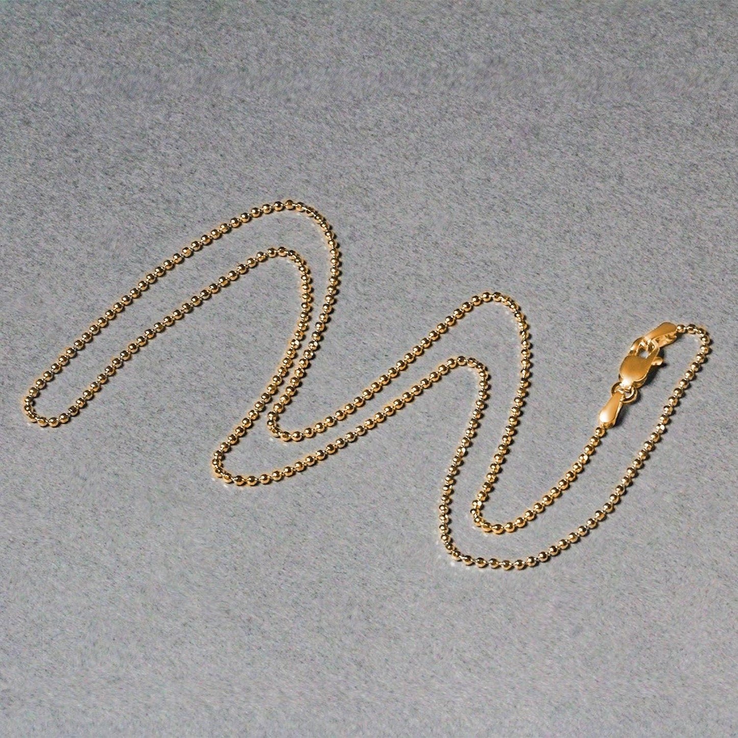 14k Yellow Gold Diamond-Cut Bead Chain (1.10 mm)