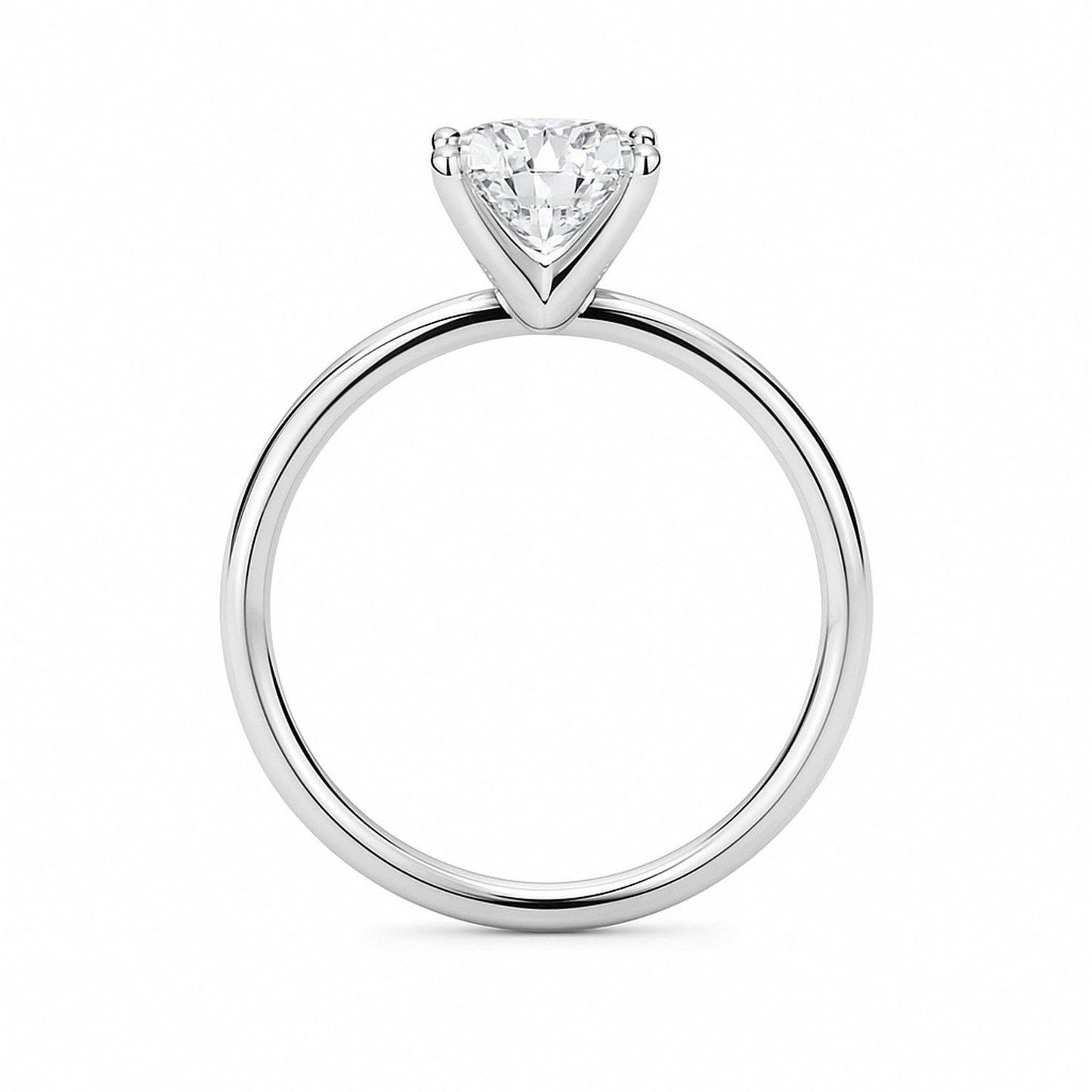 1 Carat Cushion Lab Grown IGI G/VS1 Diamond Solitaire Ring in 10K White Gold