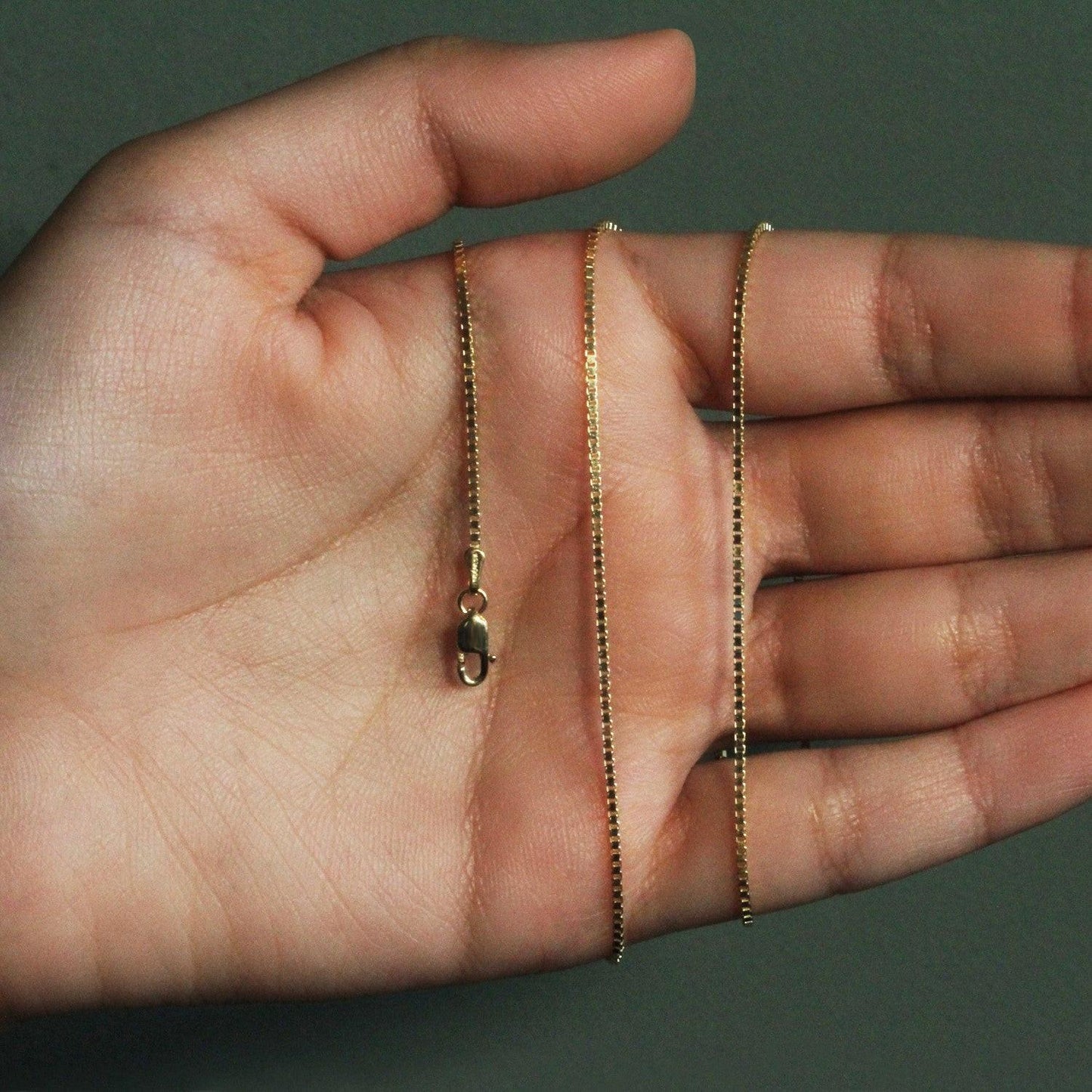 14k Yellow Gold Classic Box Chain (1.1 mm)