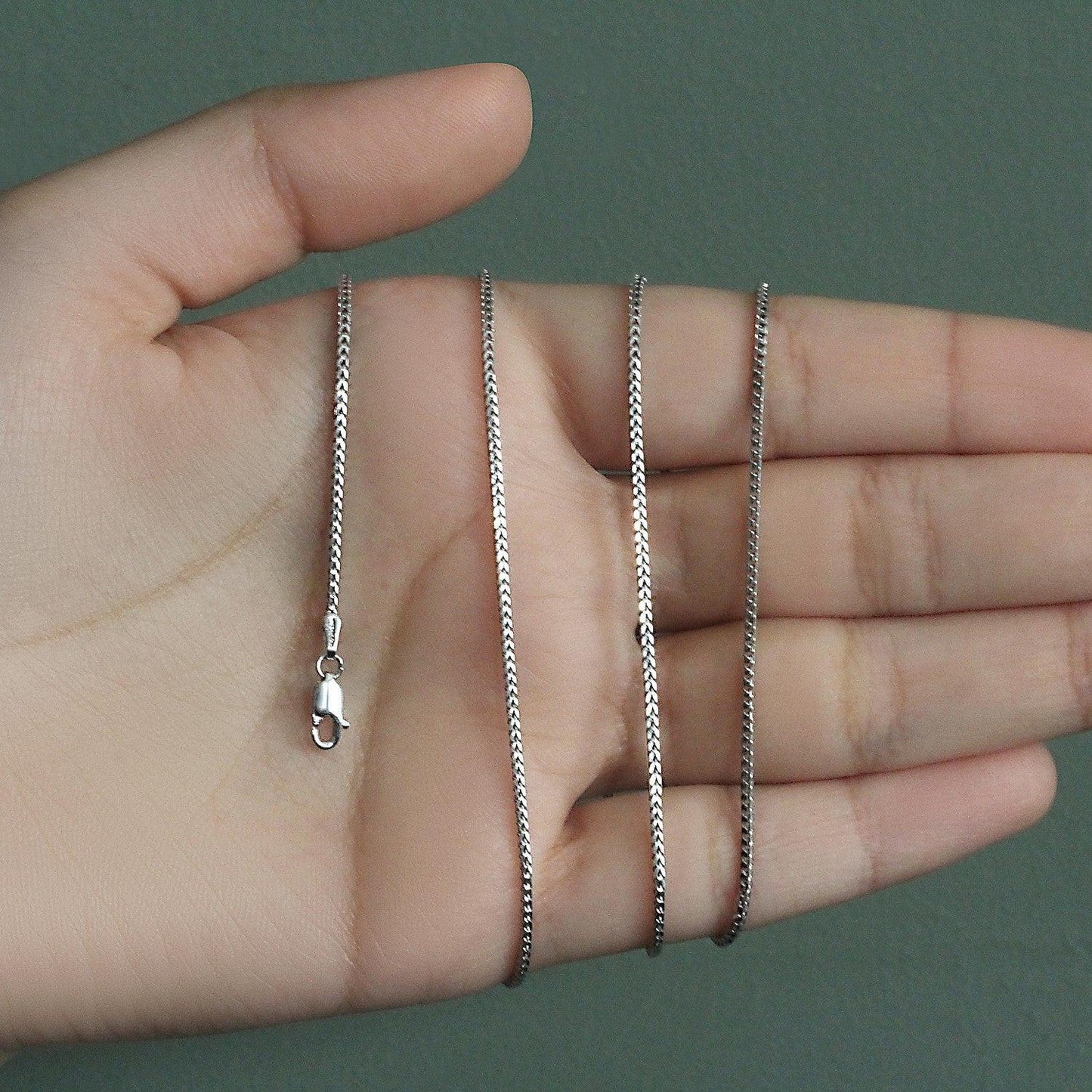 14k White Gold Franco Chain (1.20 mm)