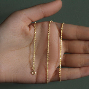10k Yellow Gold Solid Diamond Cut Rope Chain (1.40 mm)