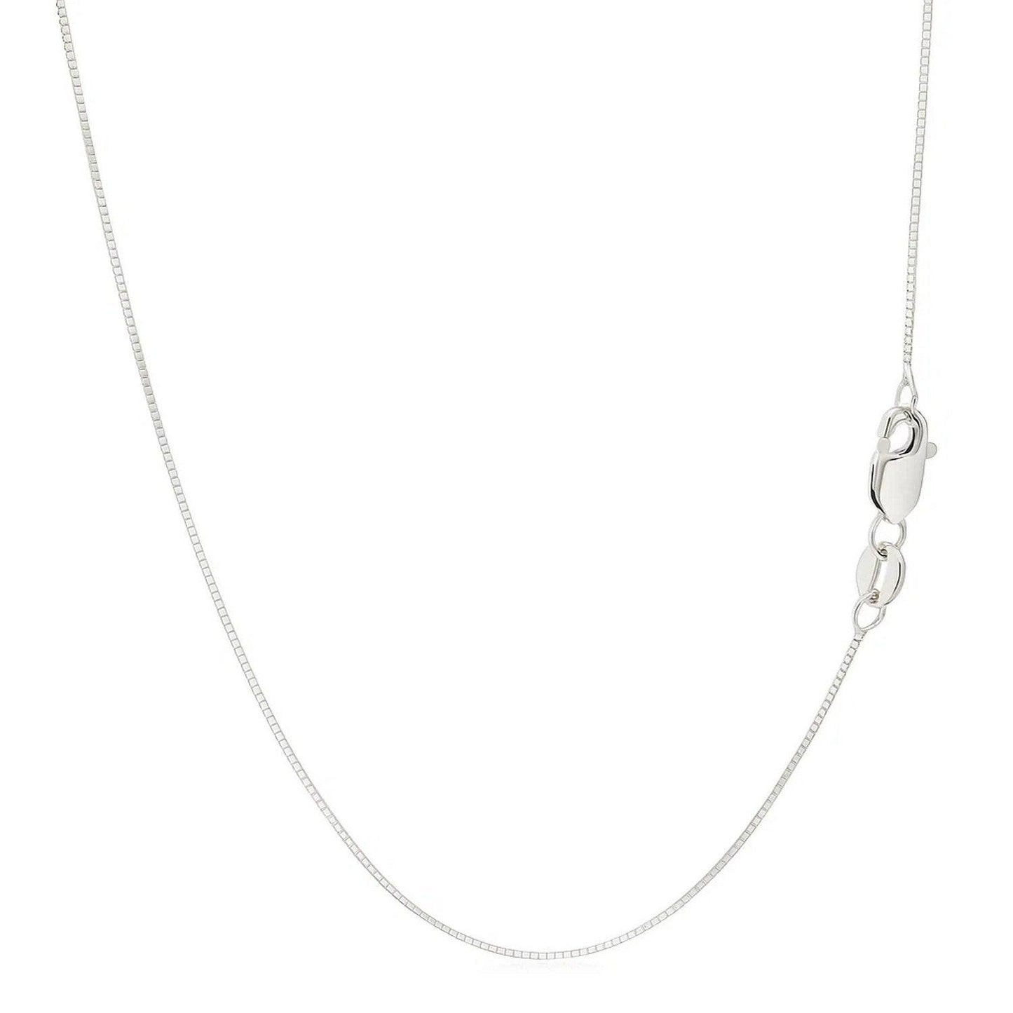 14k White Gold Classic Box Chain (0.60 mm)