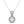 Round Pendant with Split Bail and Diamond Halo in 14k White Gold (3/4 cttw)