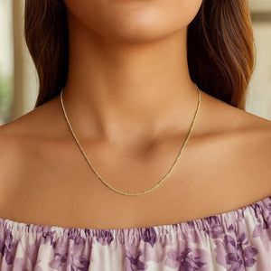 14k Yellow Gold Singapore Chain 0.81 mm