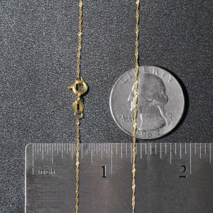 14k Yellow Gold Singapore Chain 0.81 mm