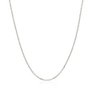 10k White Gold Cable Chain (1.10 mm)
