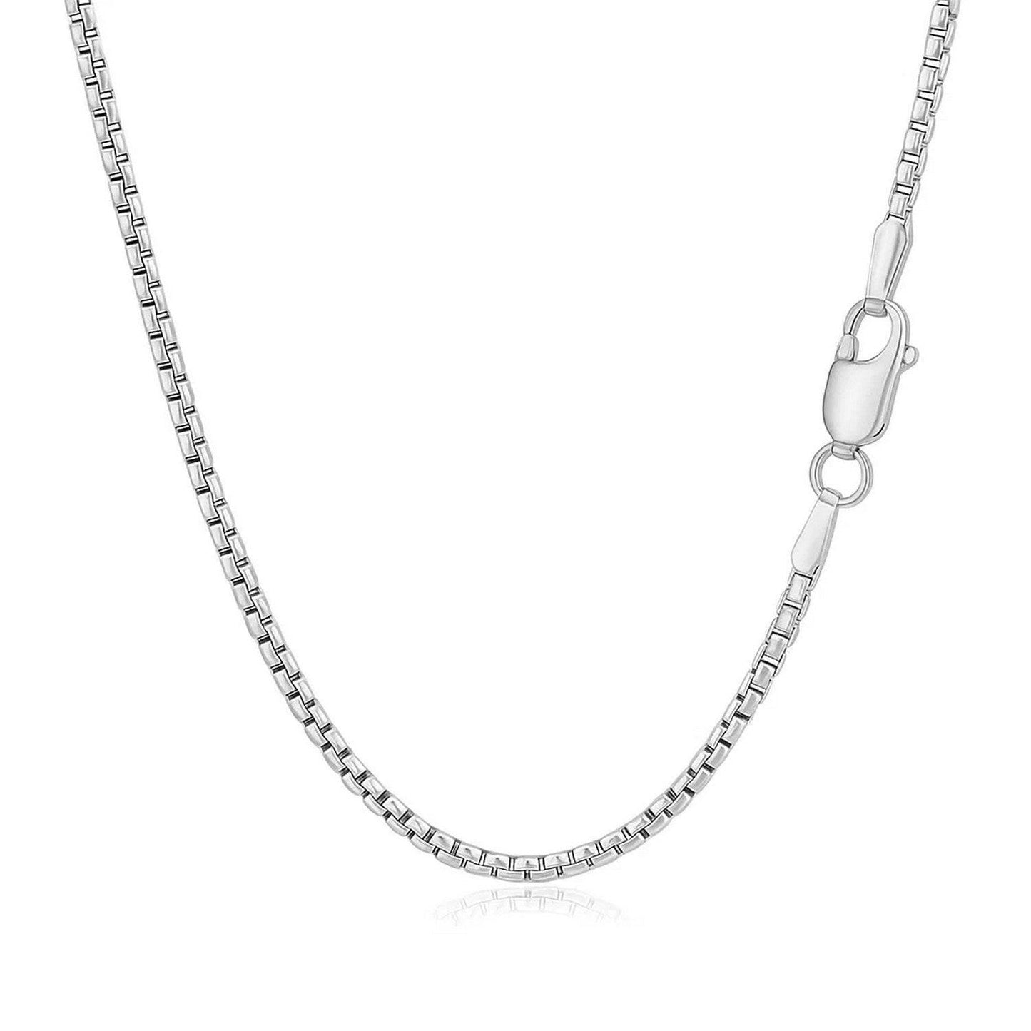 14k White Gold Round Box Chain (1.8 mm)