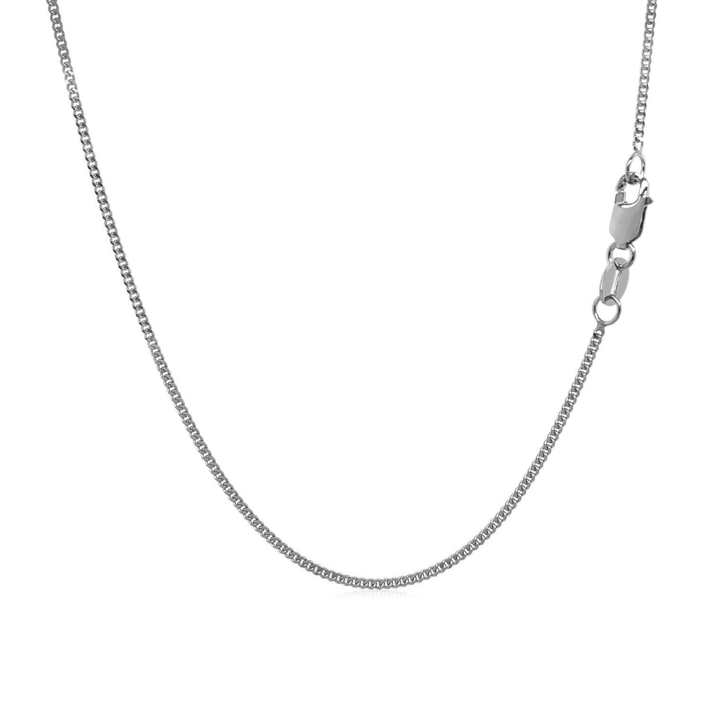 10k White Gold Gourmette Chain 1.0mm (1.00 mm)
